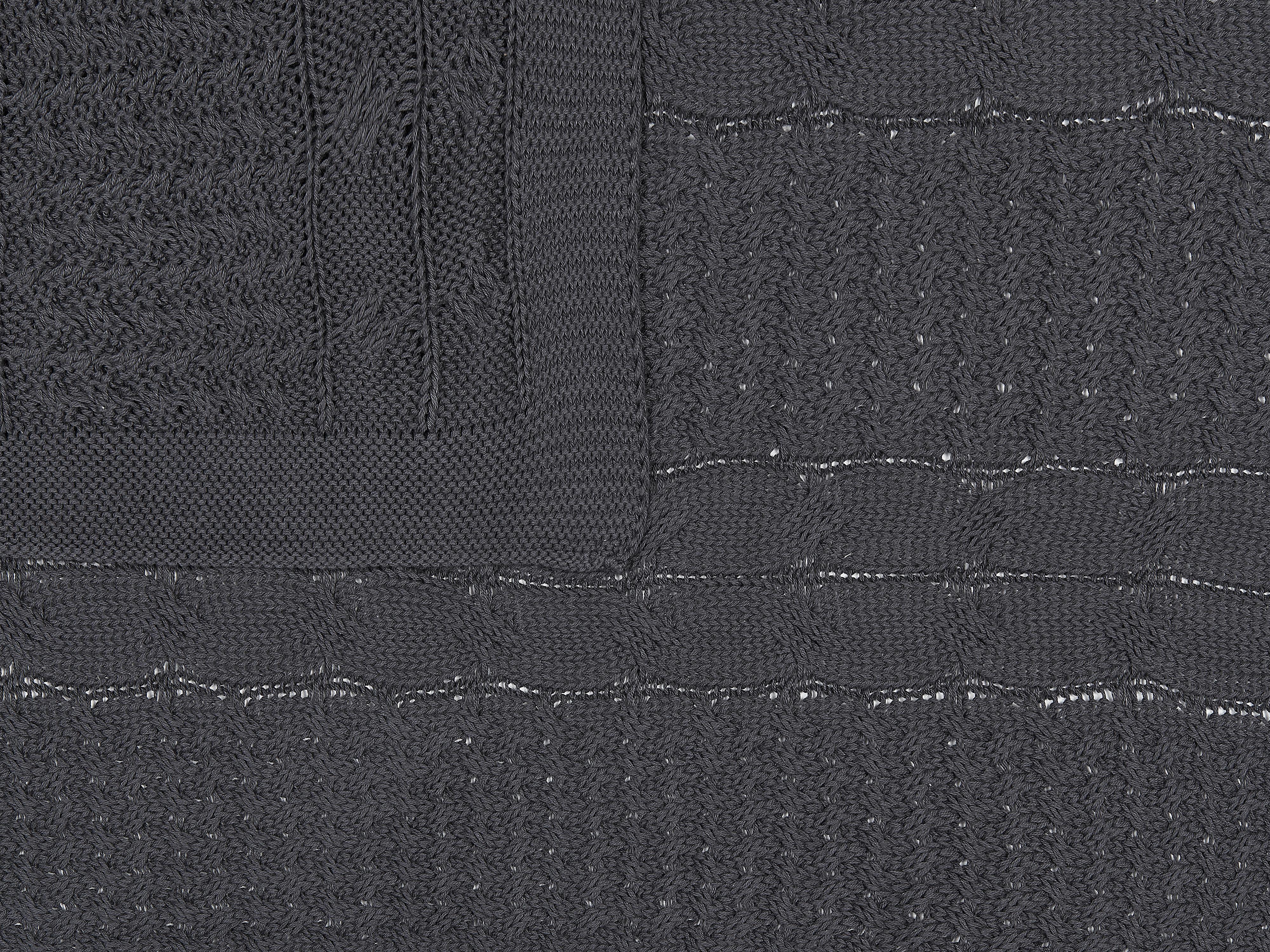 Plaid FETHIYE Katoen 140 x 170 cm Donkergrijs