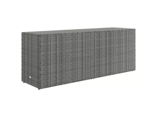 Armoire de rangement jardin Gris 198x55,5x80 cm Résine tressée