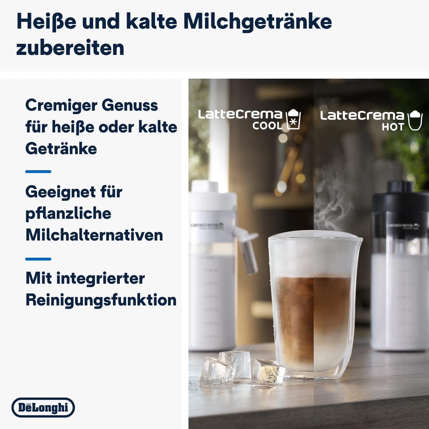 De'Longhi Eletta Explore - Perfetto Kaffeevollautomat mit LatteCrema-Milchaufschäumer, 40 Getränke auf Knopfdruck, farbiges Touch-Display, Dunkelgrau (ECAM452.57.G)