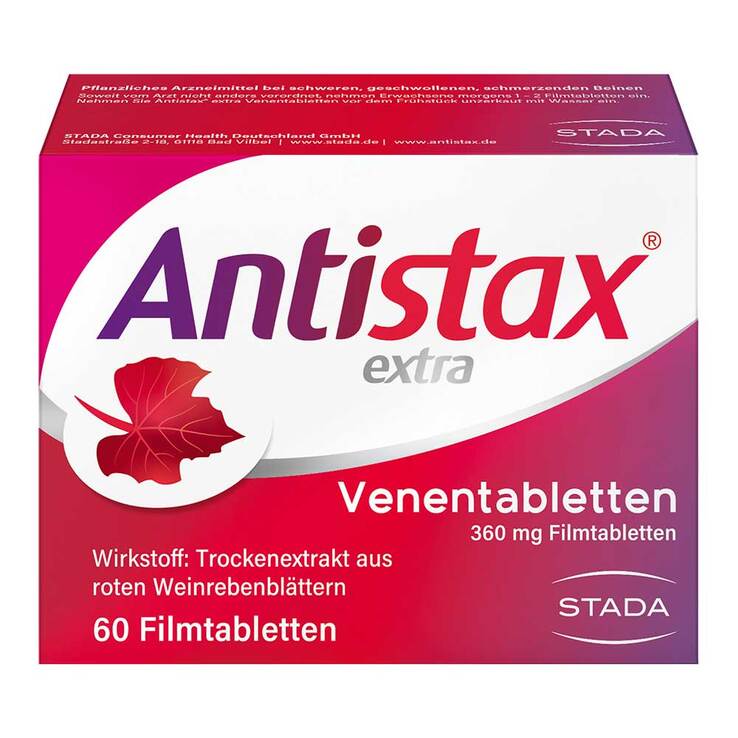 Antistax extra Venentabletten bei Krampfadern, 60 St