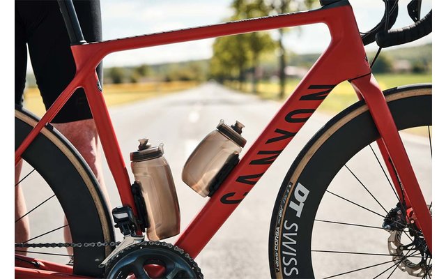 Fidlock Twist Bottle Bike Base Trinkflasche mit Haltersystem Transparent Schwarz 590 ml