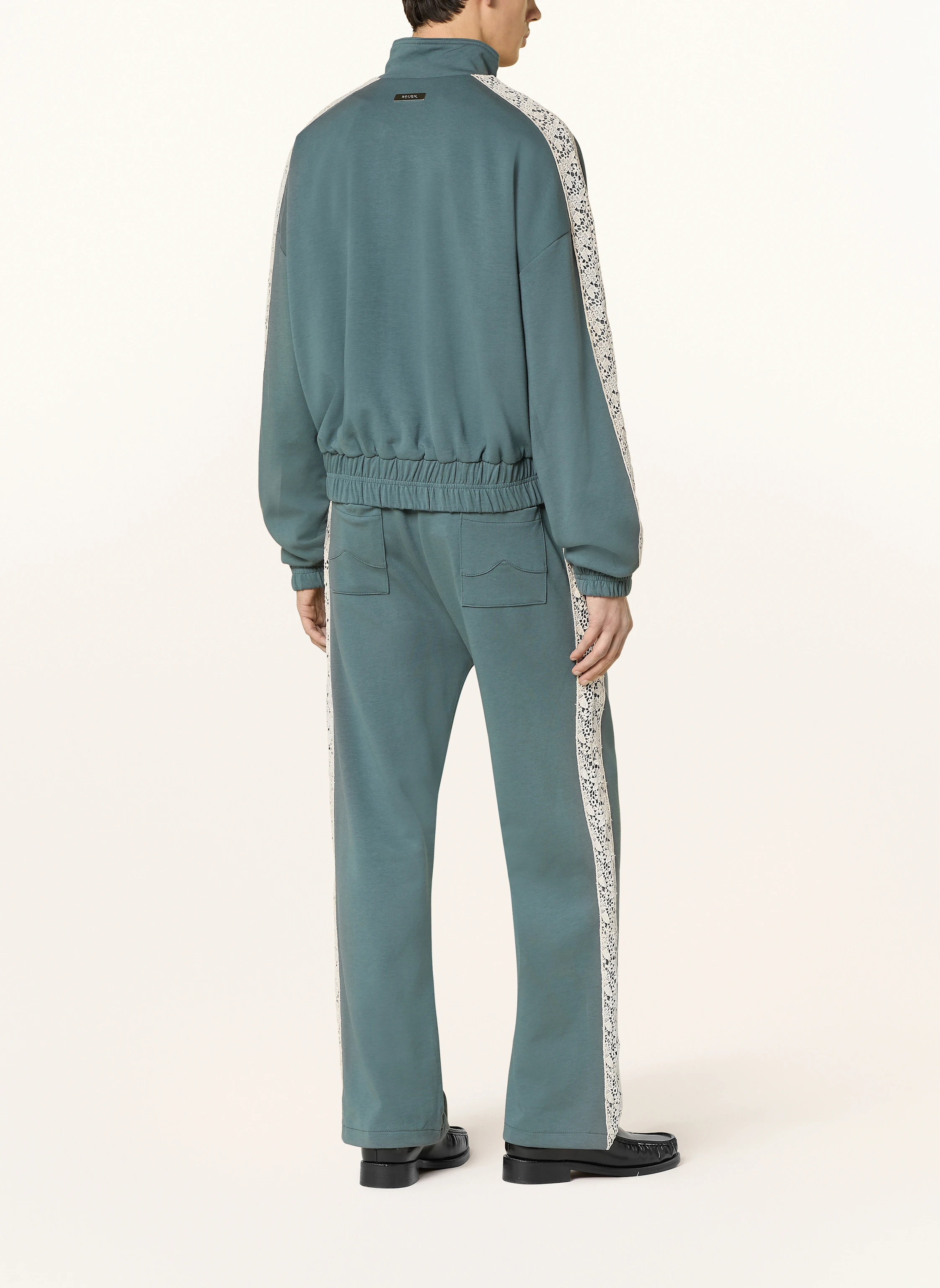 rough. Sweatjacke mit Galonstreifen