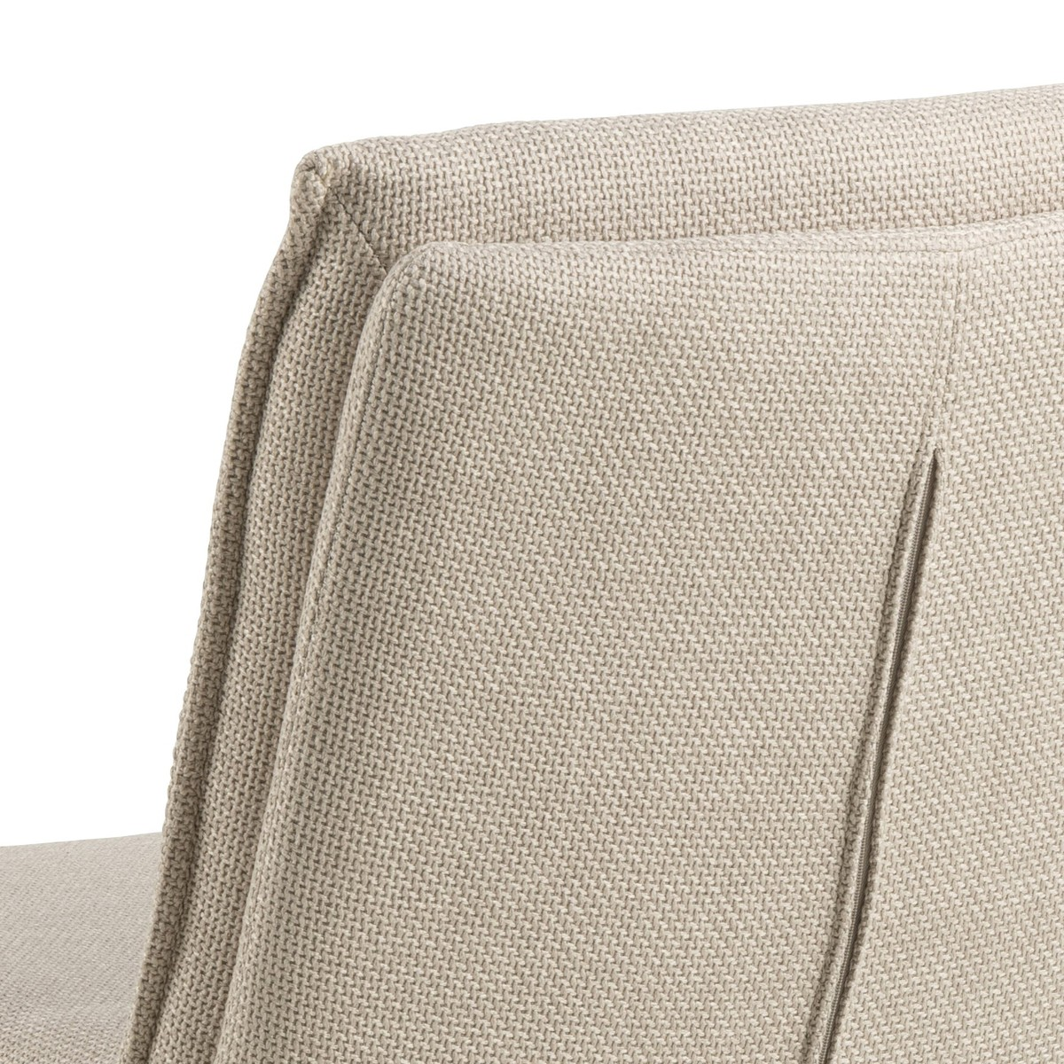 Eetkamerstoel Goole beige met mat zwart frame