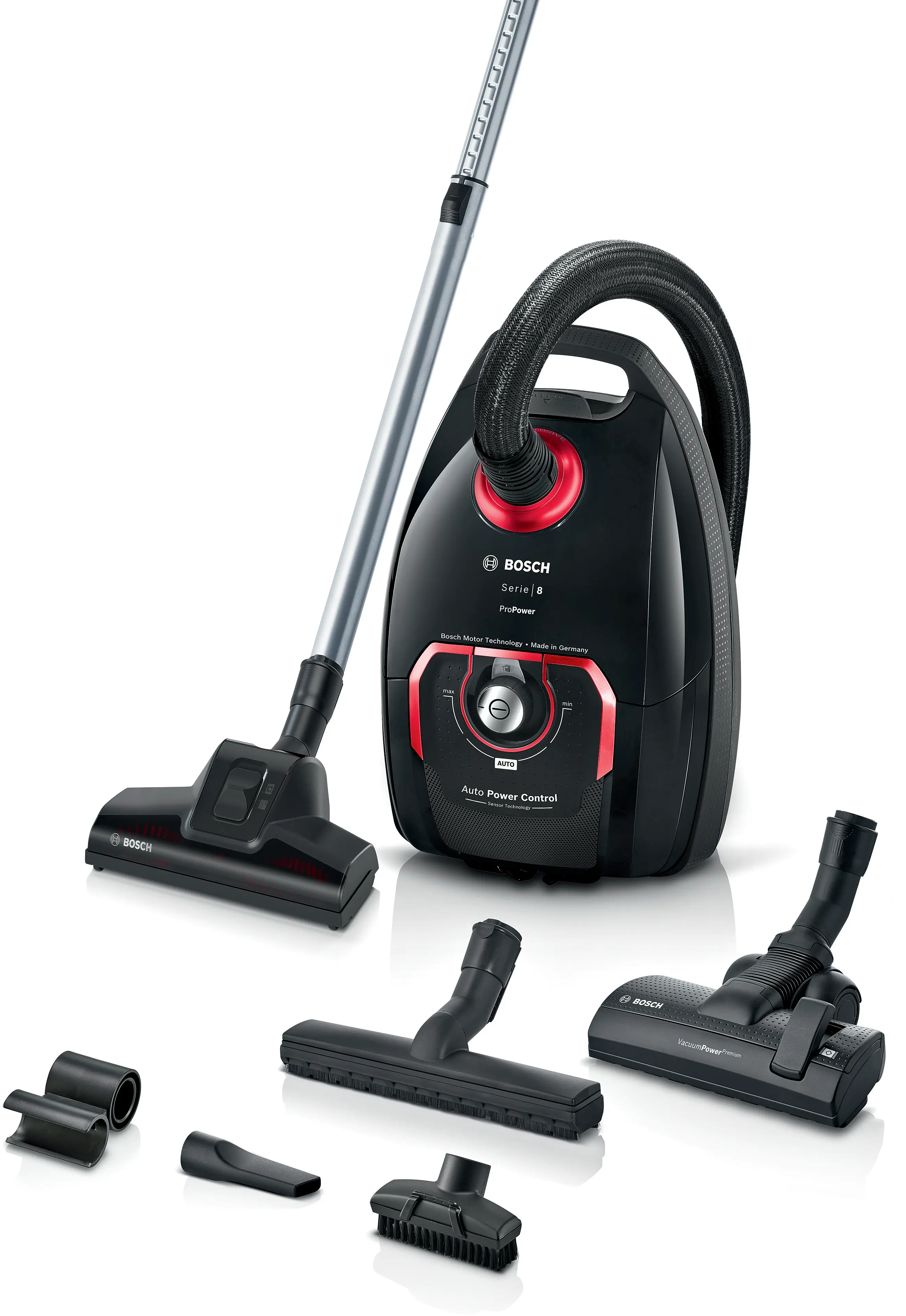 Serie 8 Stofzuiger met zak ProPower Zwart