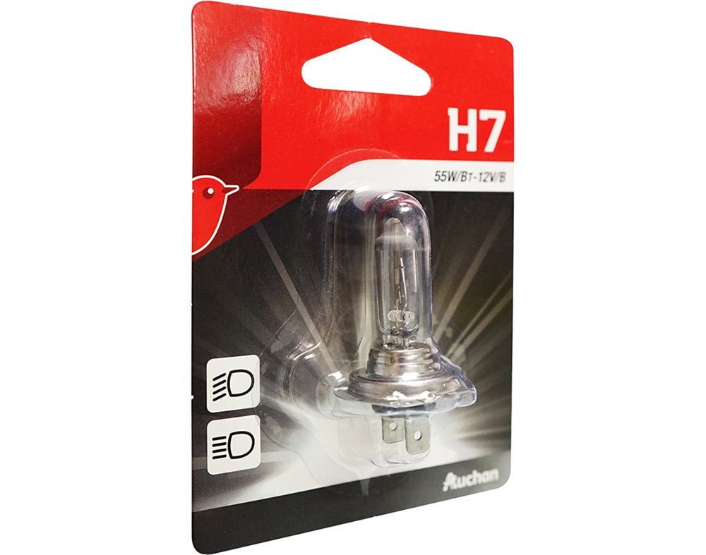 LÂMPADA AUTO AUCHAN H7 55W 12V 1 UNIDADE
