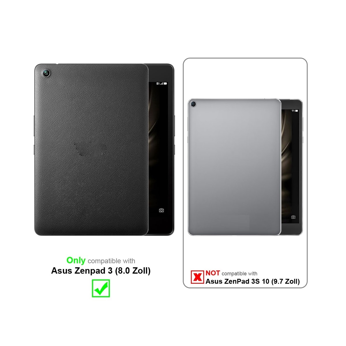 Asus Zenpad 3 (8.0 tomme) deksel til nettbrett (grønn)