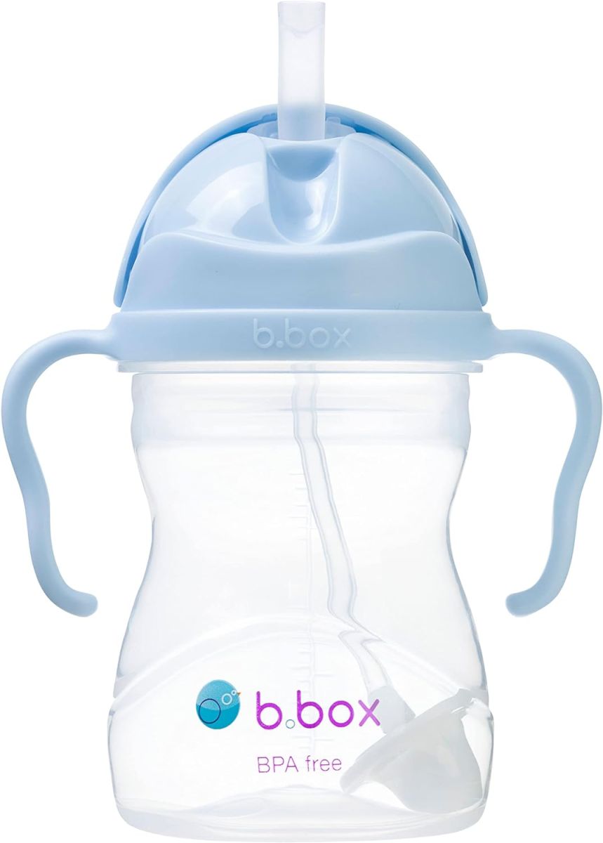 b.box Tasse d'Apprentissage avec Paille Pondérée Bubblegum (bleu clair) 6+ Mois 1 Unité