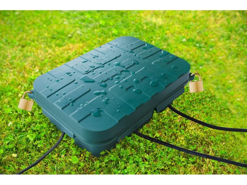 Max Hauri Kabelbox Safety-Box L, Grün Wetter-, schlagfeste und UV-beständige Kabelbox