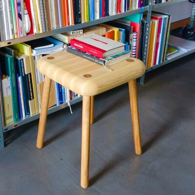 Hocker Eschen- und Eichenholz