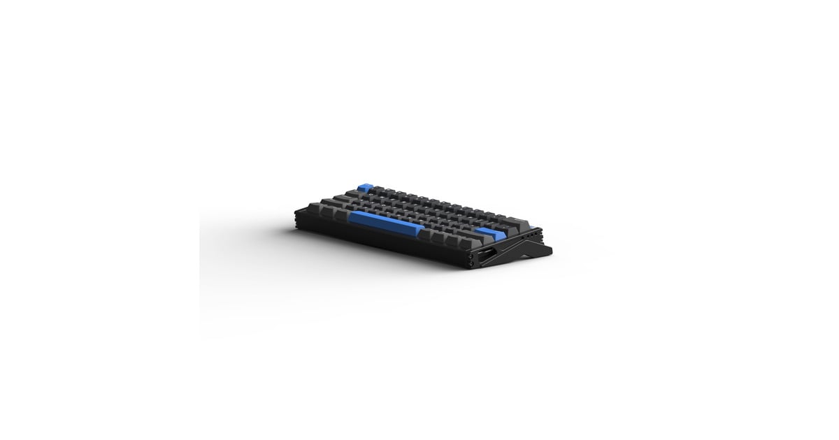 IqunixEZ60 Magnetic Switch Gaming HE Keyboard, gaming toetsenbord  (Zwart/blauw, US lay-out, US-International, Gateron Magnetic Jade Gaming, 60%, RGB, Double Shot PBT Keycaps)