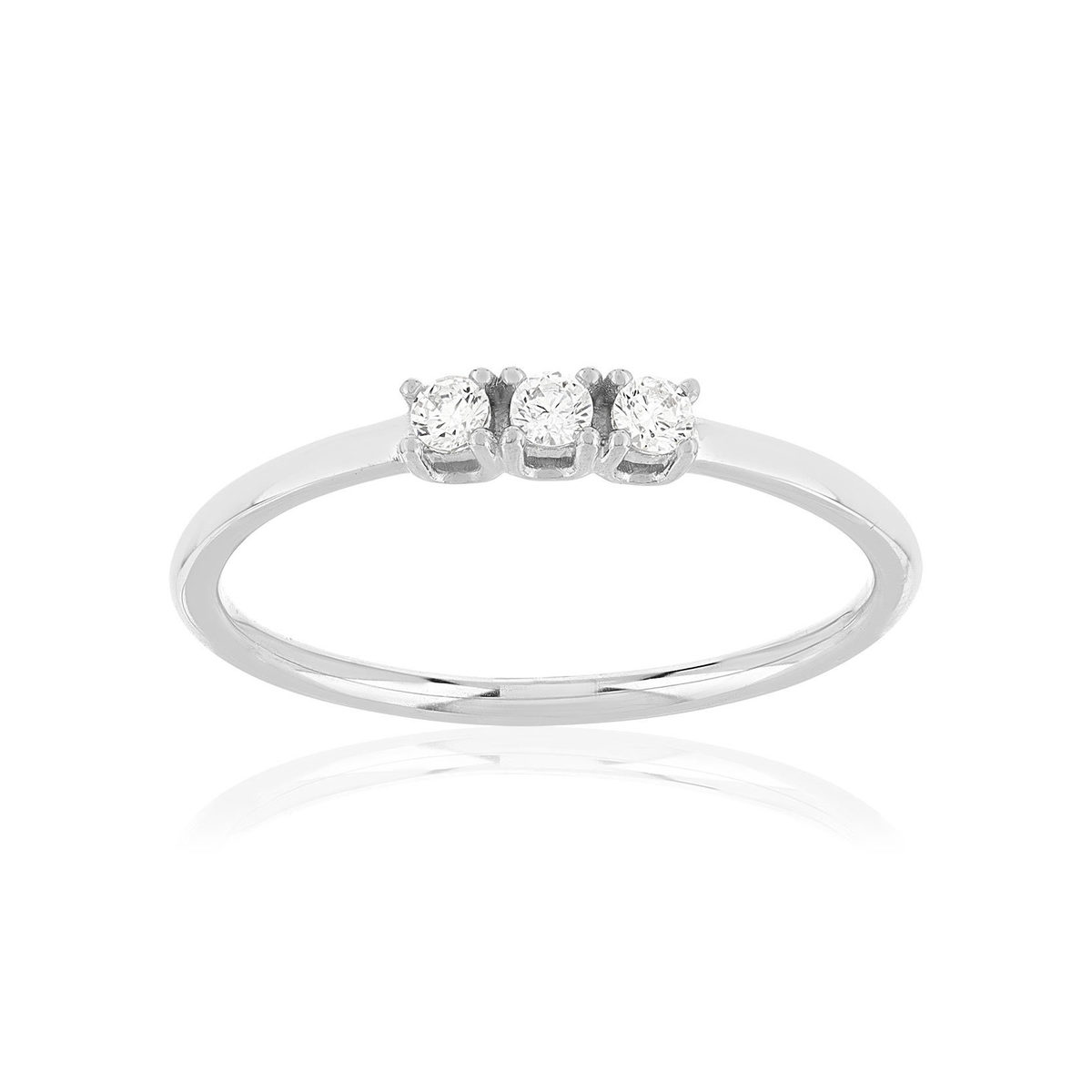 Bague argent zirconias