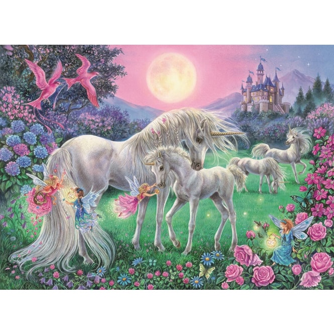 Puzzle - Einhörner im Mondschein - 100 XXL Teile - Color Starline