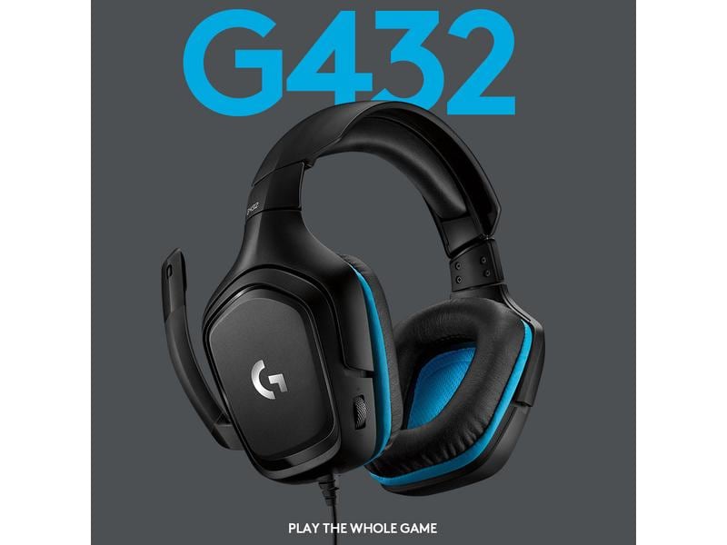 Logitech Headset G432 7.1 Surround Schwarz Over-Ear Gaming-Headset