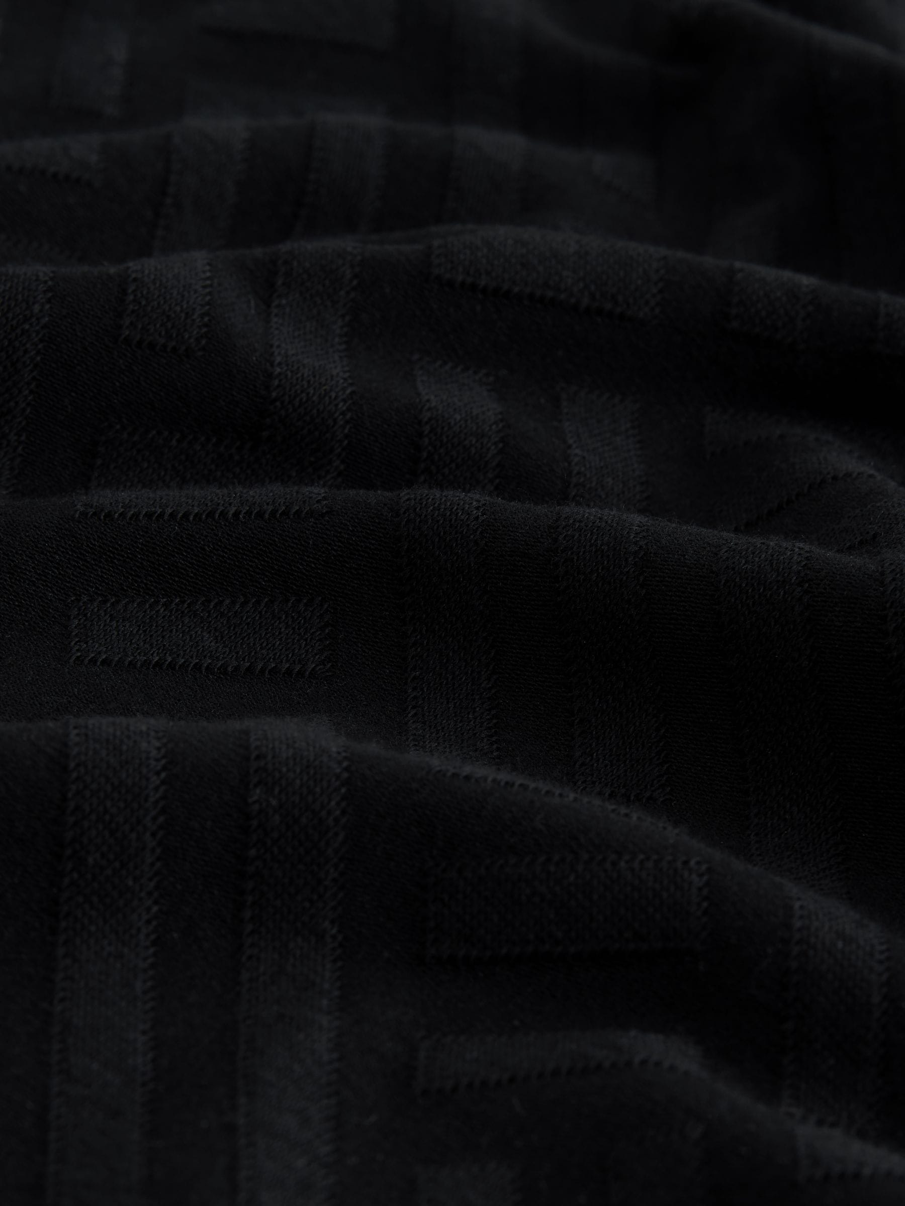 Zwart - Modieus T-shirt met textuur