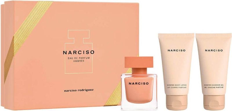 Narciso Rodriguez - Ambrée - Geurset - Eau de Parfum - Geparfumeerde Bodylotion - Douchegel