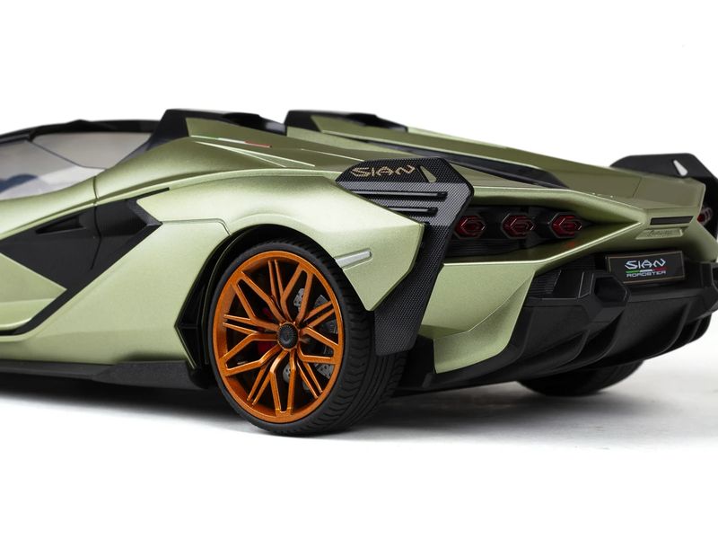 TEC-TOY Auto Lamborghini Sian mit Licht, Grün, 1:12 Ferngesteuerter Sportwagen mit Licht für Kinder ab 6 Jahren