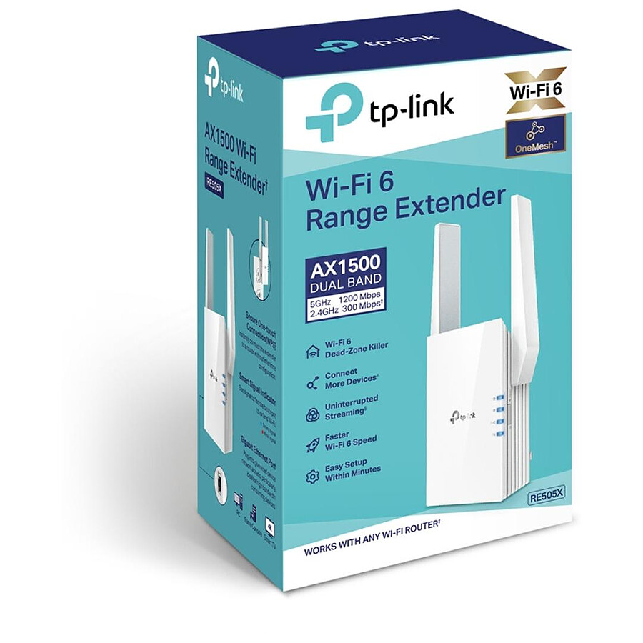 TP-Link RE505X - Répéteur WiFi Mesh AX1500
