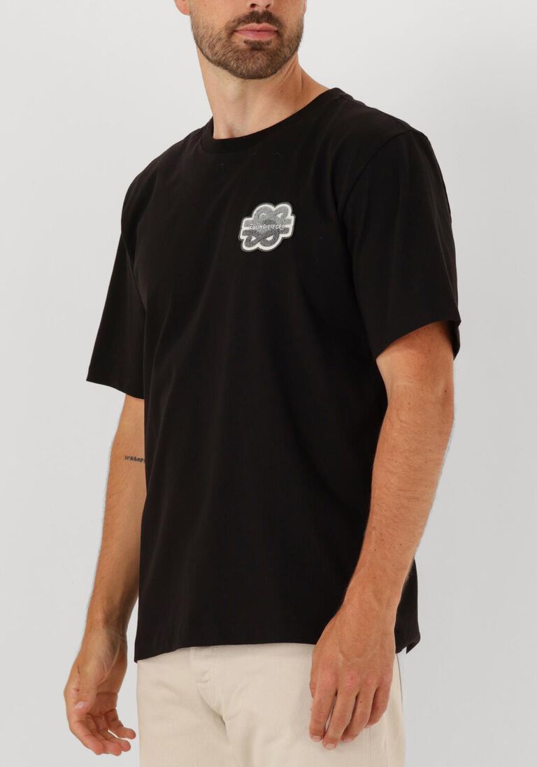 zwarte filling pieces t-shirt t-shirt gowtu