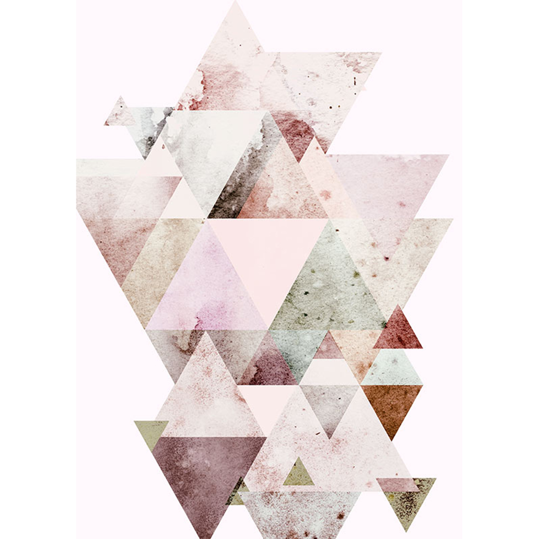 Wandbild TRIANGLES RED - bunt - 50x70 cm