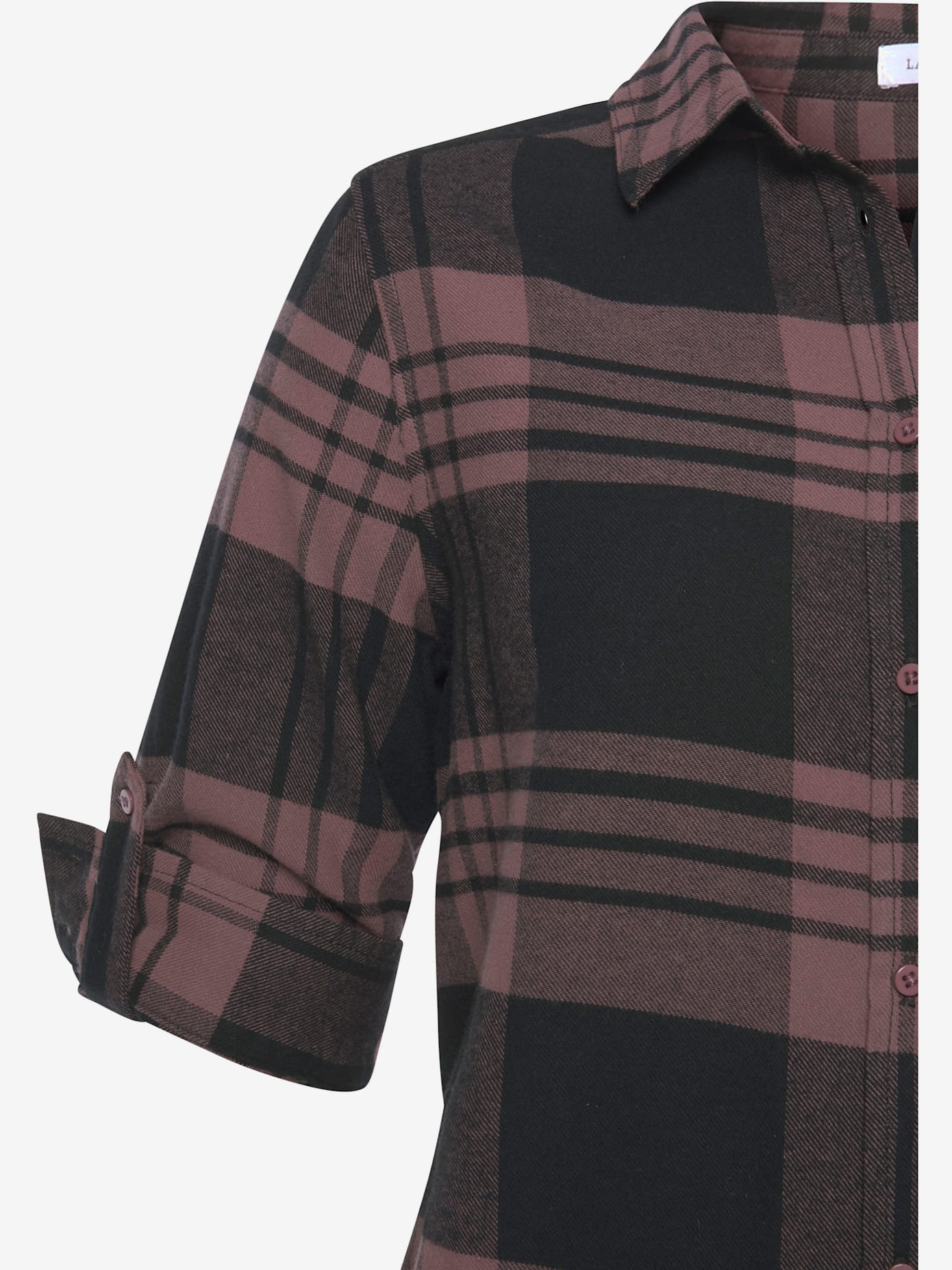 Chemisier à carreaux décontracté, col chemise