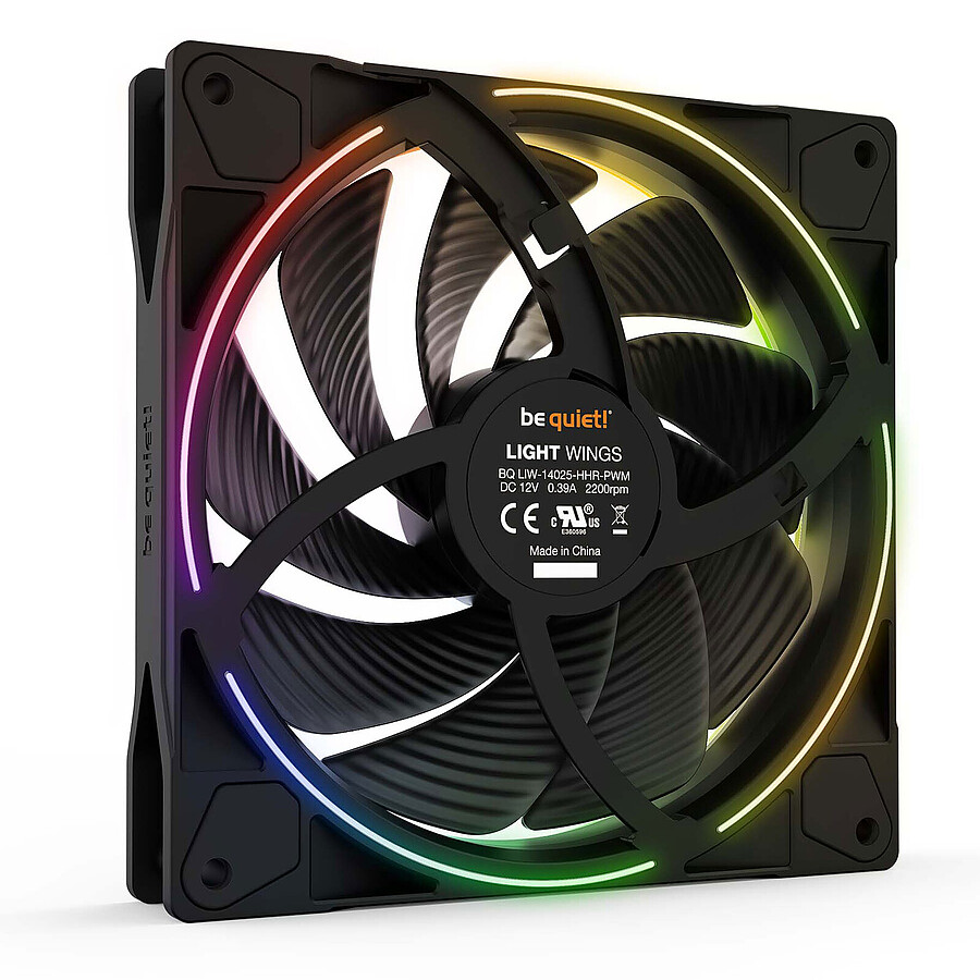 be quiet! Light Wings 140 mm PWM High Speed ARGB - Pack de 3