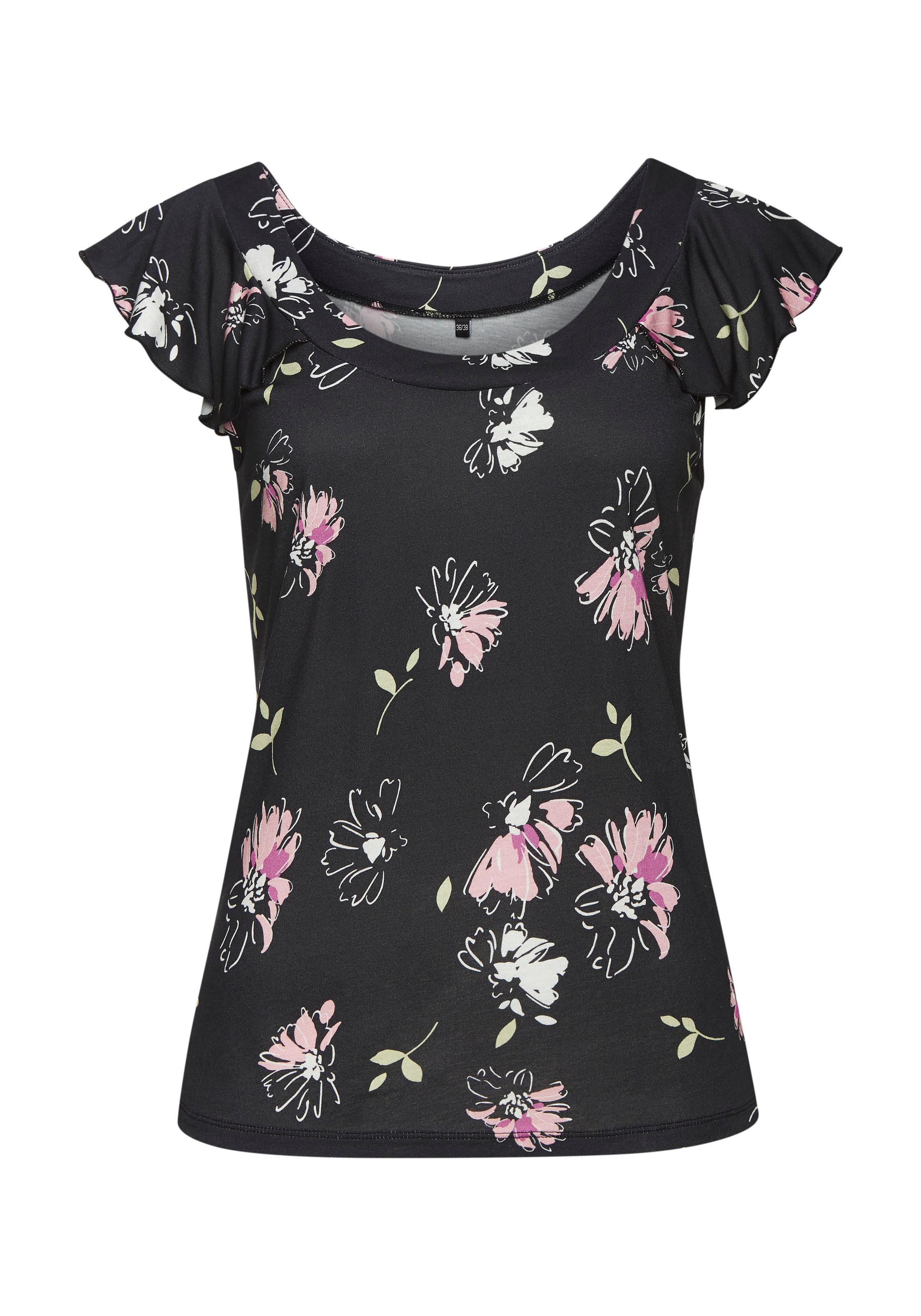 Vivance Rundhalsshirt , mit verspielten Volants aus weichem Jersey, sommerlich