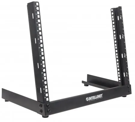 Intellinet 714747, Fritstående reol, 12U, 3,4 kg, Sort