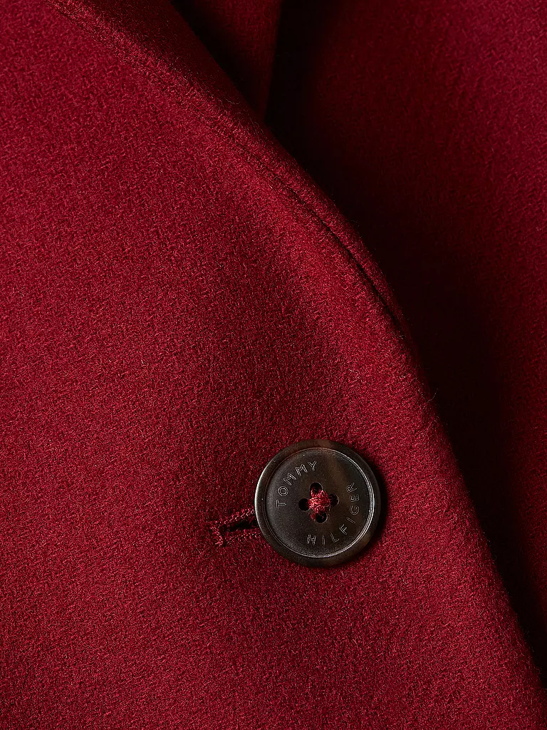 TOMMY HILFIGER Wollmantel  dunkelrot