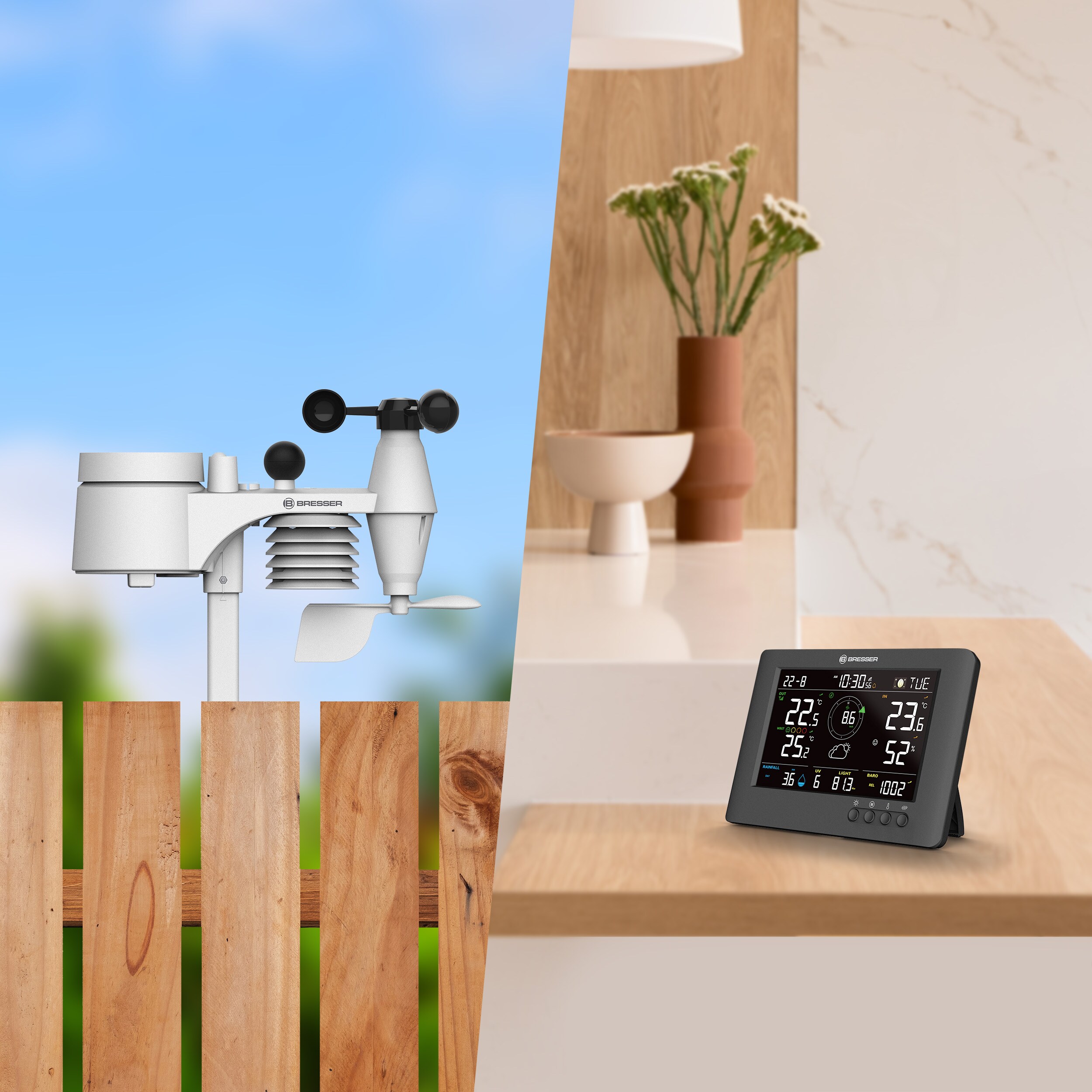BRESSER 8-in-1 ClearViewTB Wetterstation