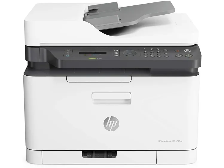 HP Color Laser MFP 179fnw - Multifunktionsprinter - farve - laser - A4 (210 x 297 mm) (original) - A4/Letter (medie) - op til 14 spm (kopiering) - op til 18 spm (udskriver) - 150 ark - 33.6 Kbps - USB 2.0, LAN, Wi-Fi(n)