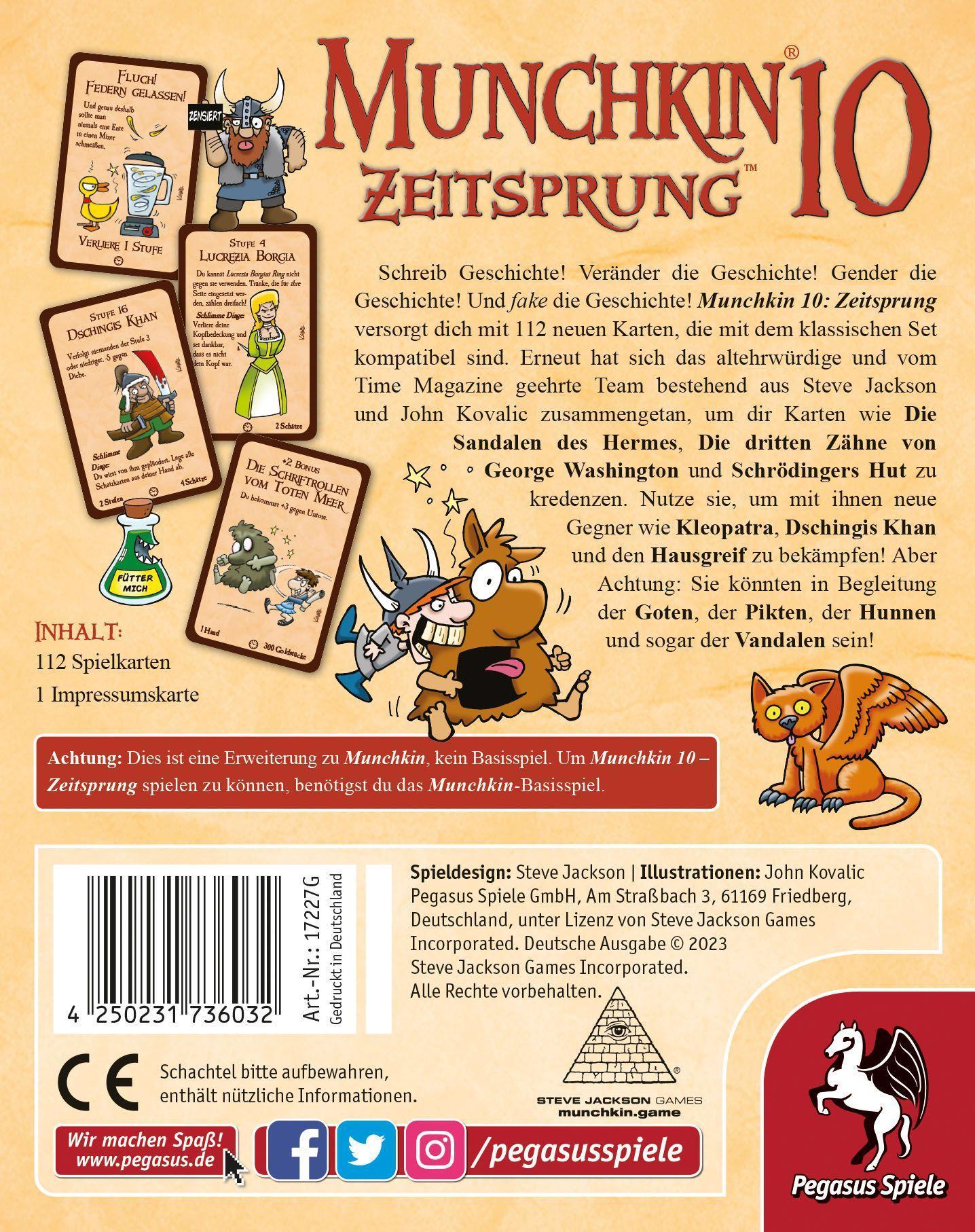 Munchkin 10: Zeitsprung -Spiel-Erweiterung