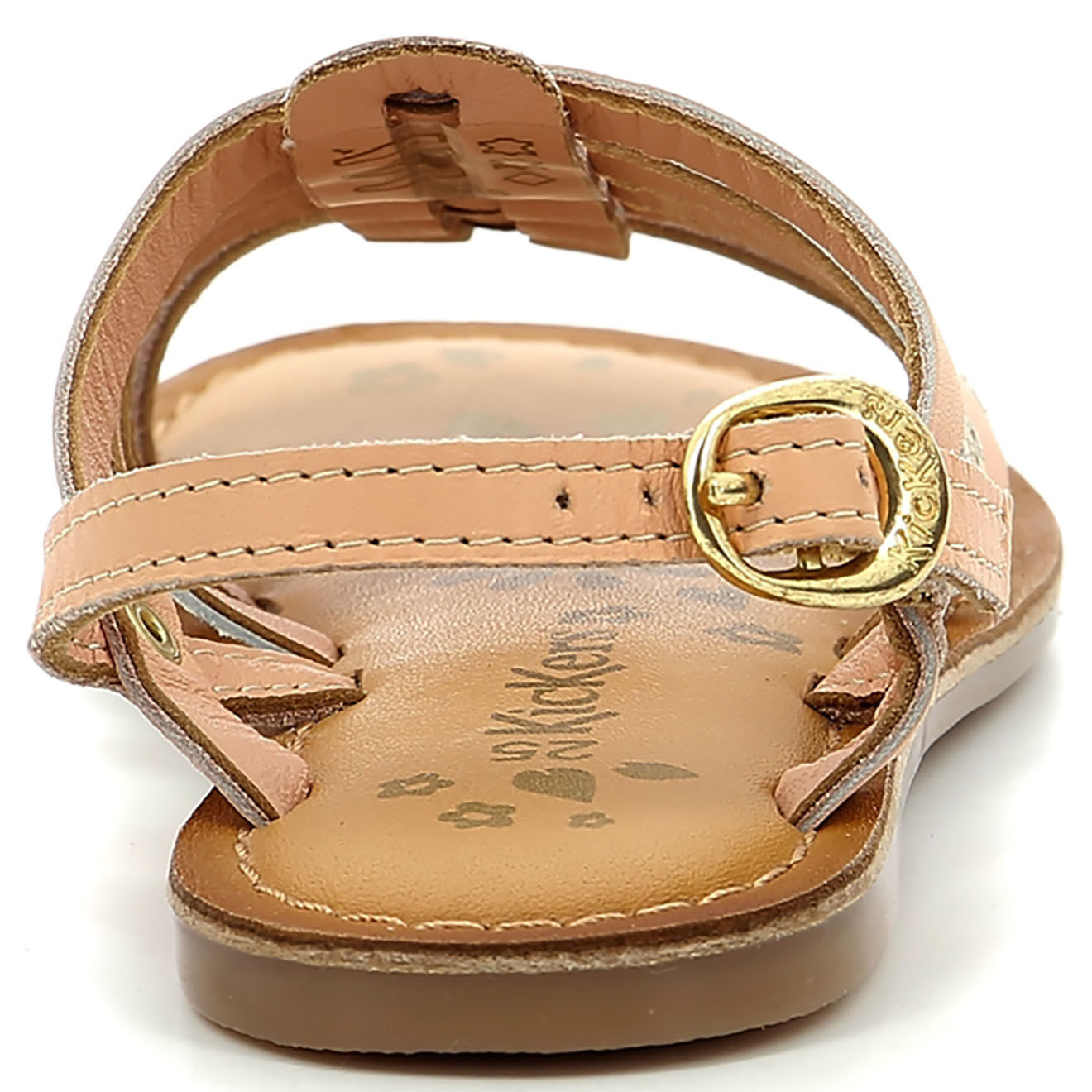 Kickers Sandales en Cuir Dixon nude/argenté