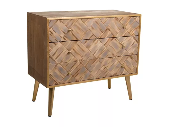 Commode en bois marron 73x36x65h