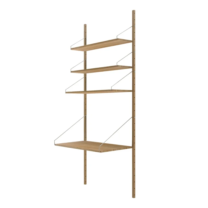 Frama - Library Regal H 185,2 cm, Eiche geölt (Desk Section)