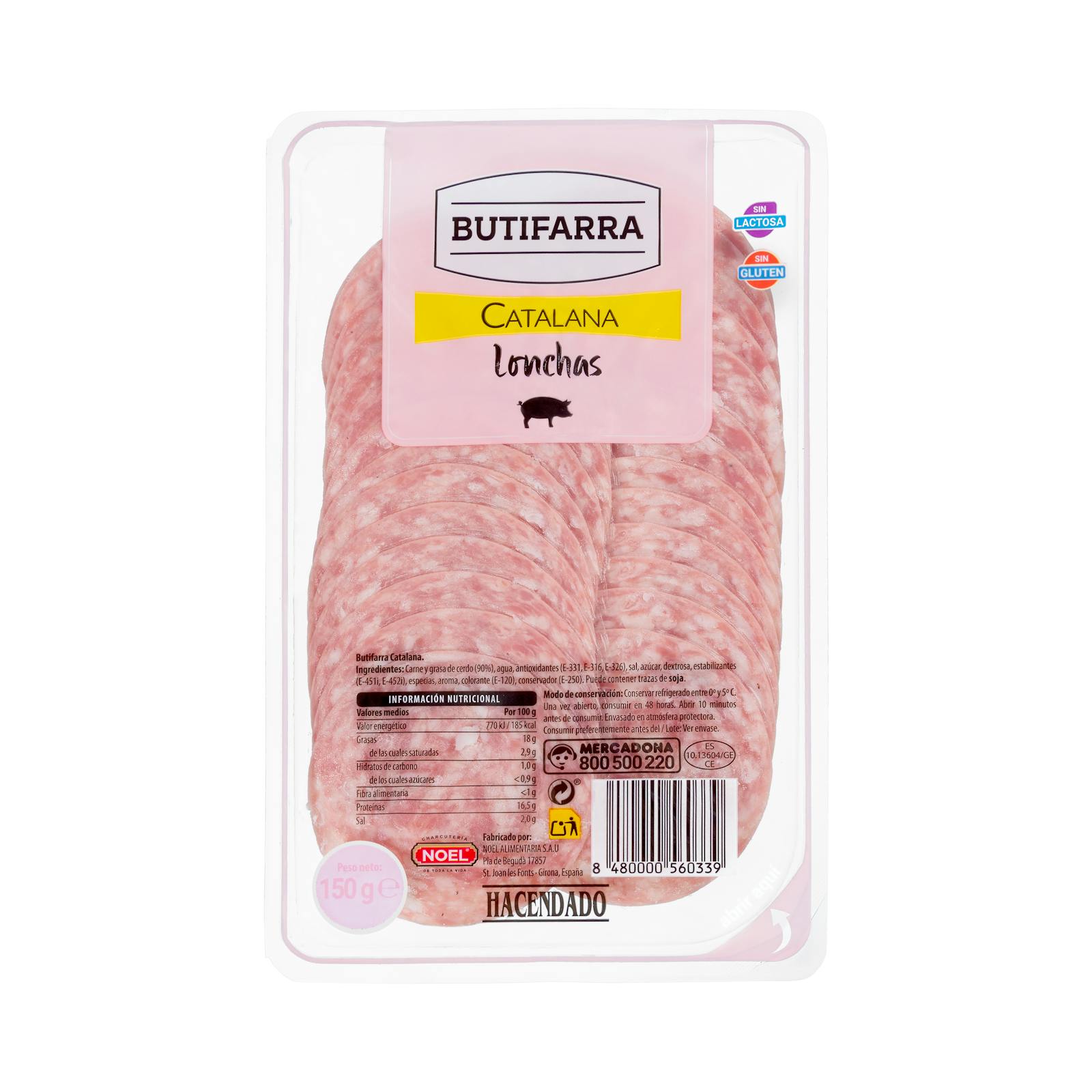 Tranches de saucisse catalane Hacendado