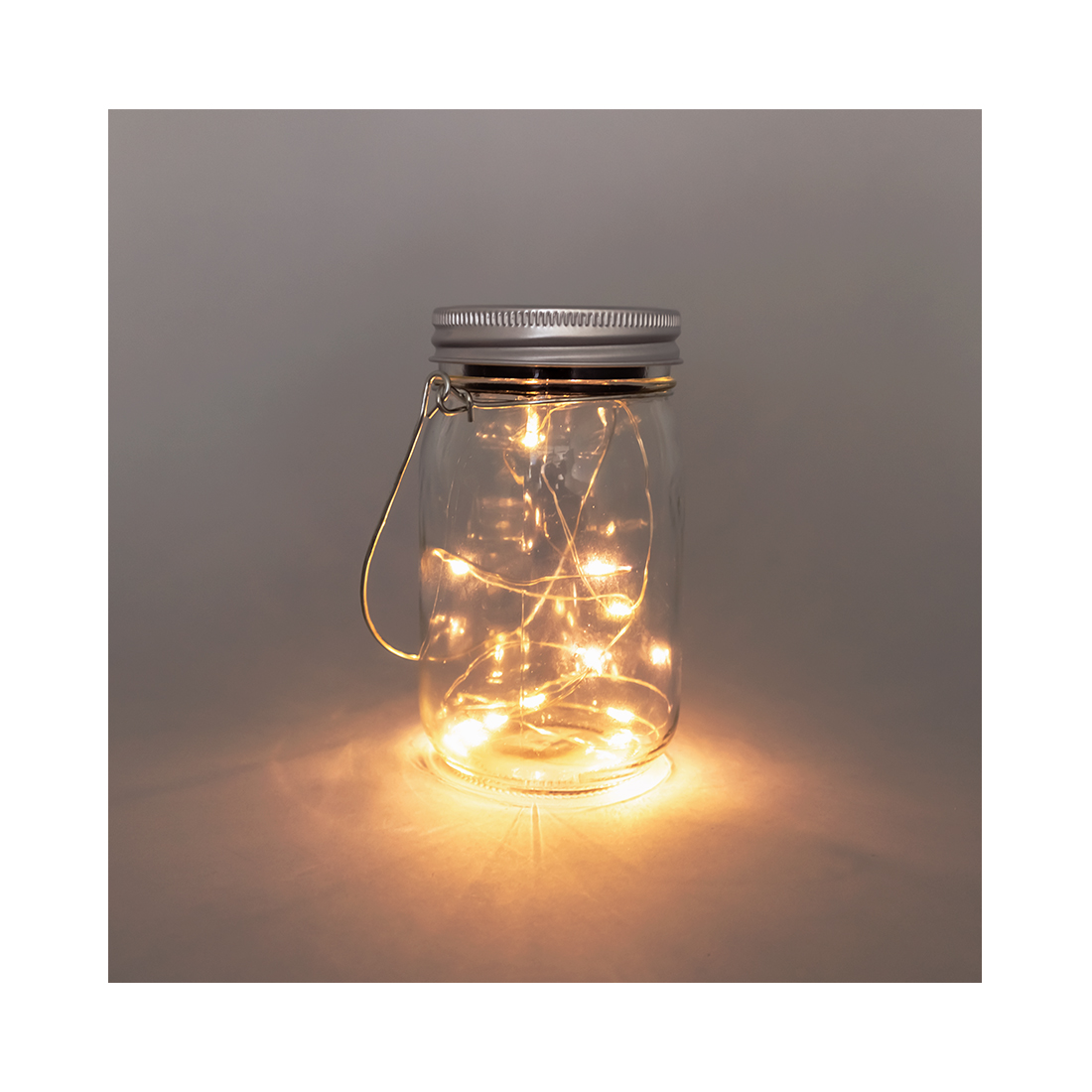 Dameco Solar LED Windlicht aus Glas, 14 cm