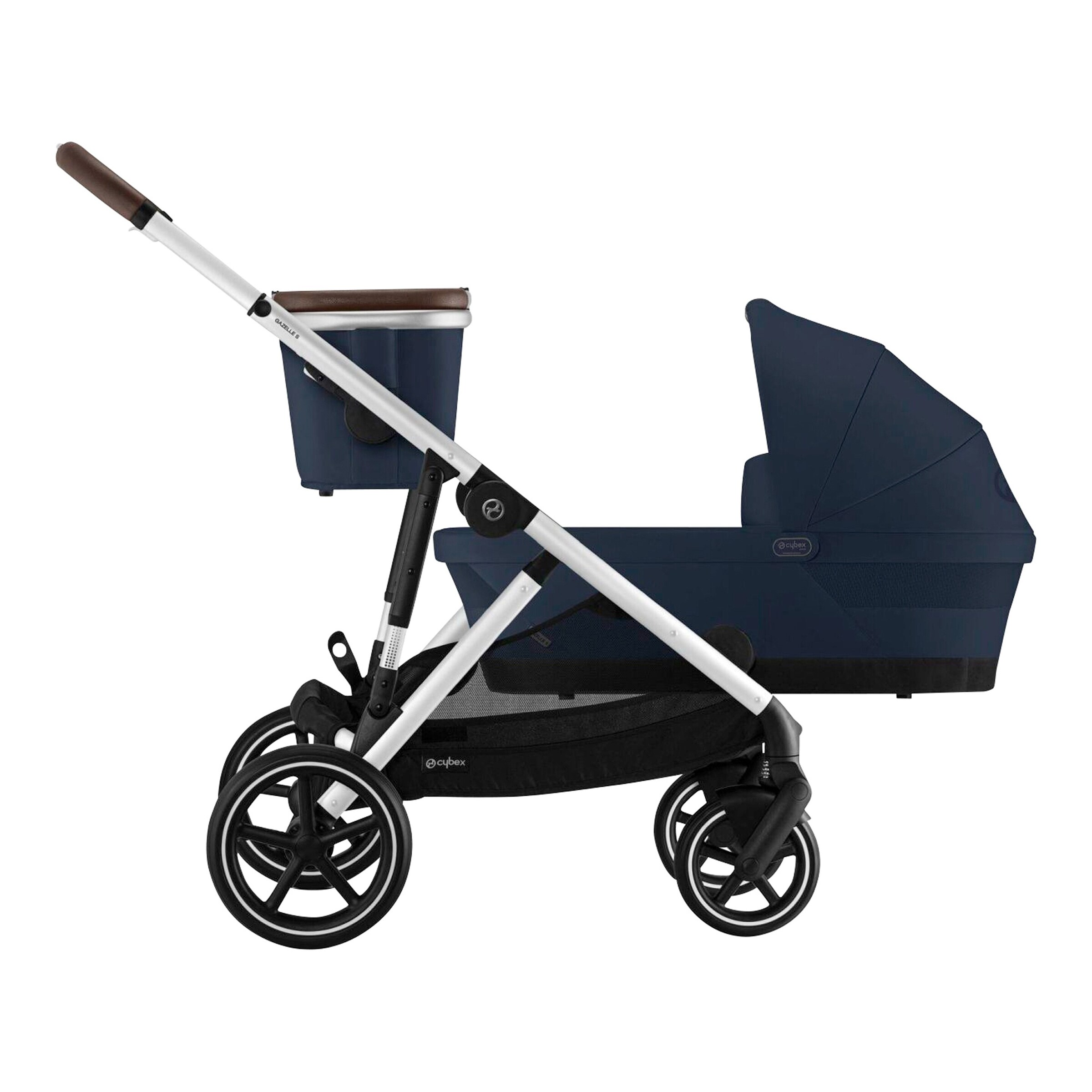 Cybex - GOLD Kombikinderwagen Gazelle S silver / ocean blue