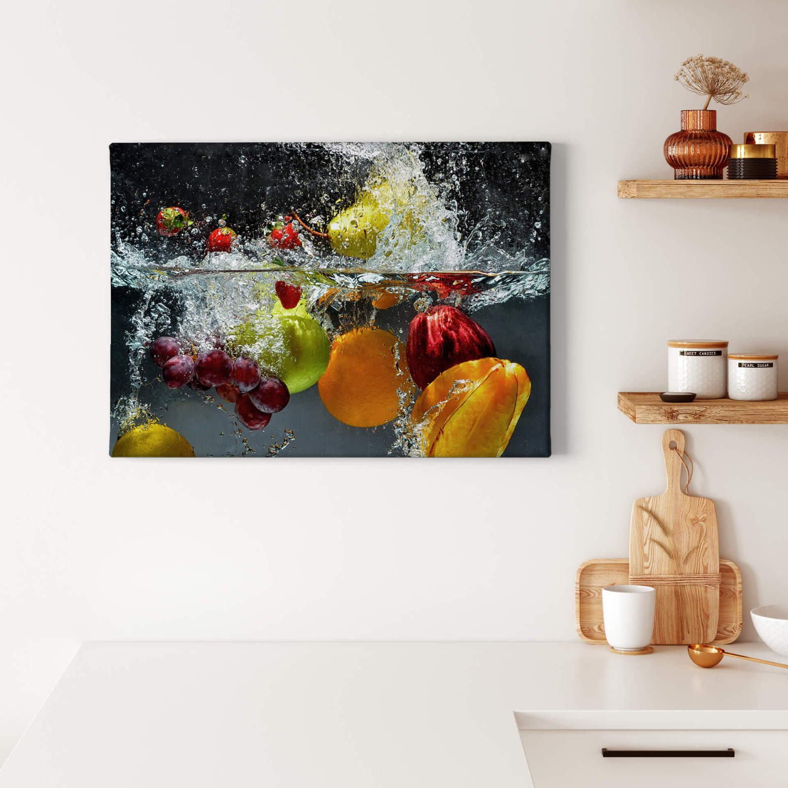 Leinwandbild FRÜCHTE - orange-gelb - 70x50 cm