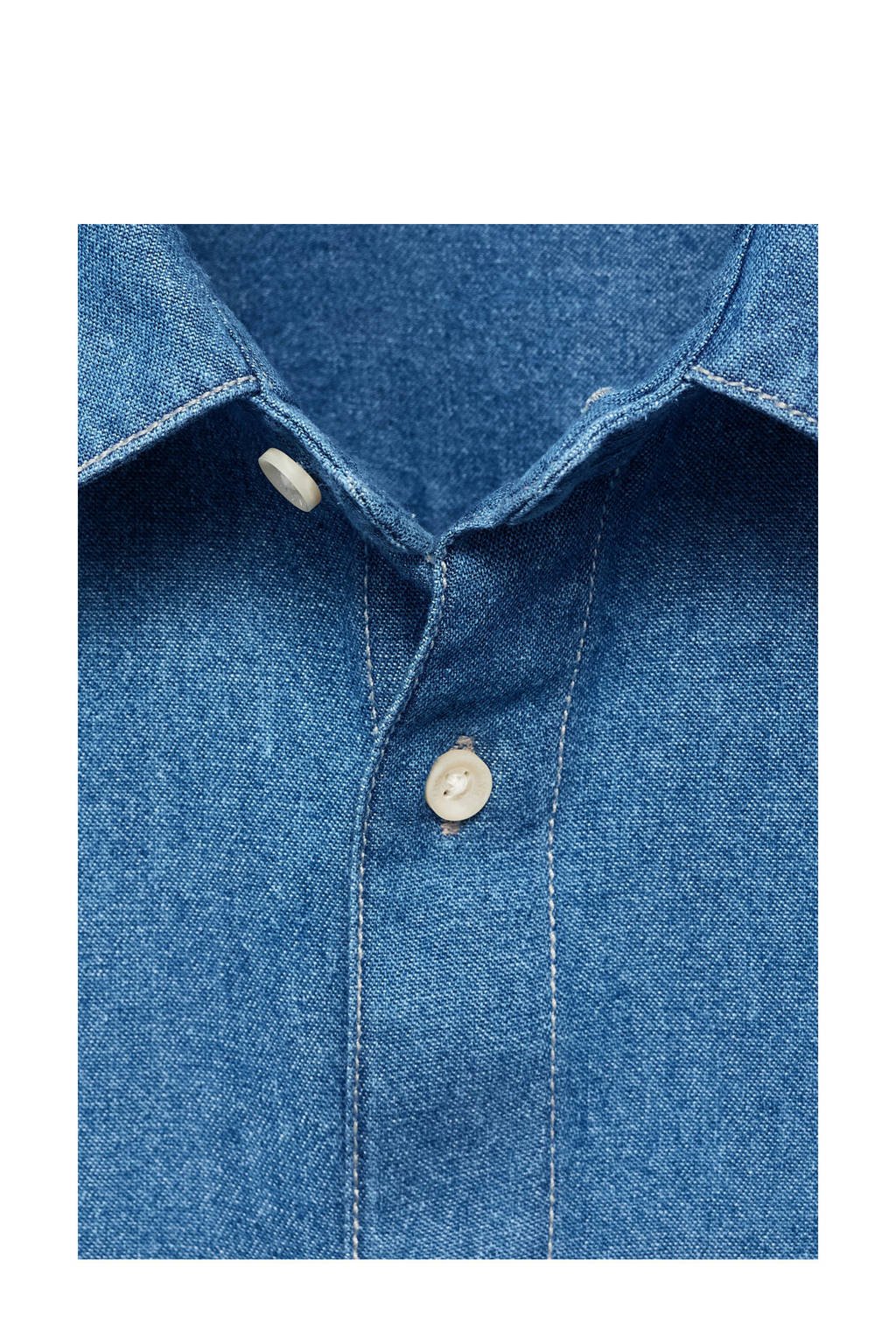 MANGO TEEN overhemd medium blue denim