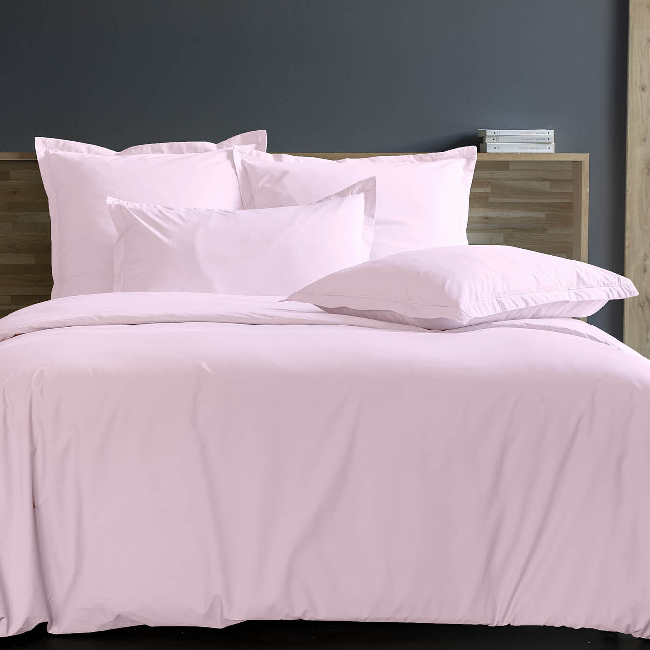 United by PDC Taie d'oreiller  100% Satin de Coton rose poudré
