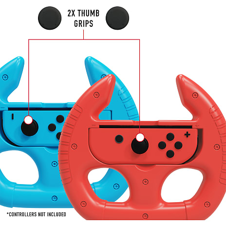 Nintendo Switch Joy-Con Racing Wheels - blå/rød