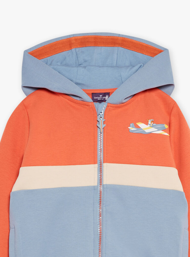 Sweat à capuche bleu azur