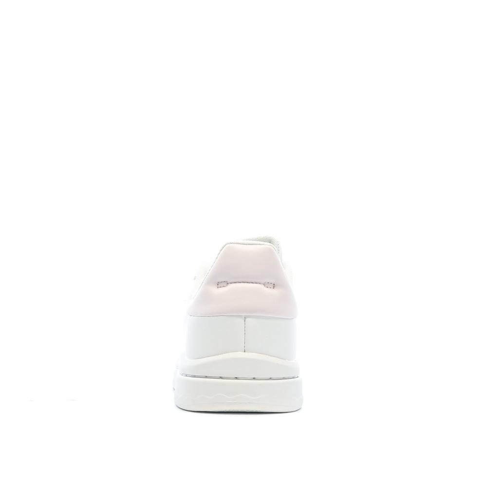 Adidas Baskets Blanc/Rose Femme Adidas Court Silk