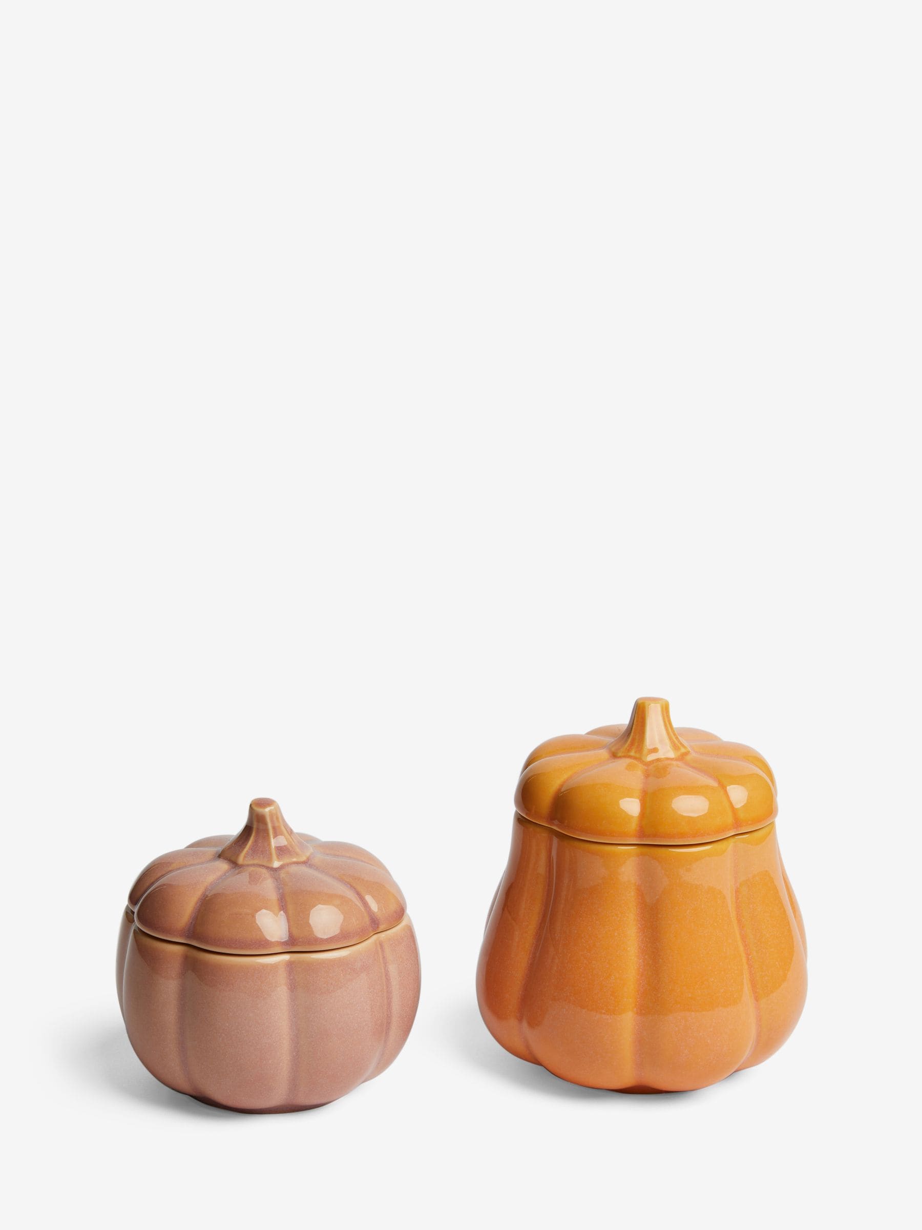 Set of 2 Pumpkin Storage Jars