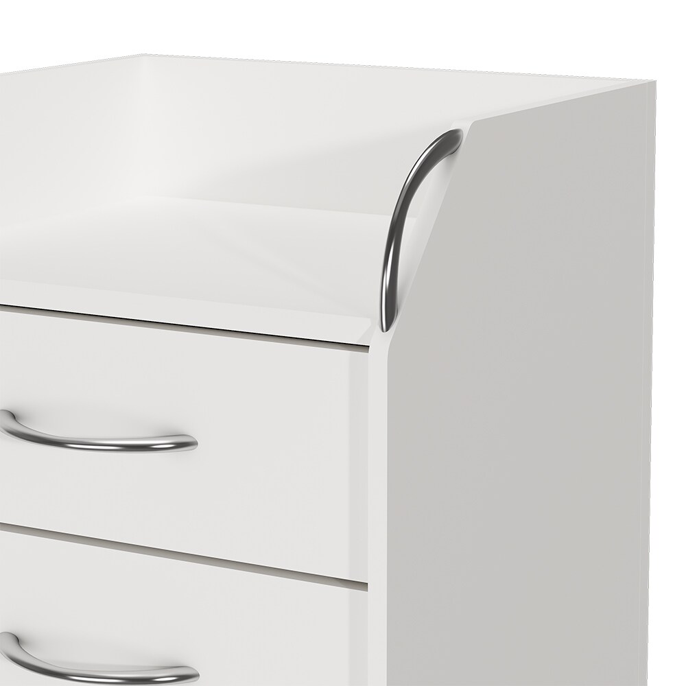Vicco Rollcontainer Gwendolyn, Weiß, 40x65x 36 cm, 4 Schubladen, Büroschrank