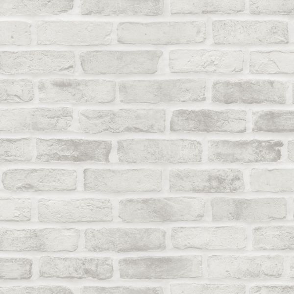 Estahome Bakstenen Behang I - 0,53 x 10,05 m - Grijs