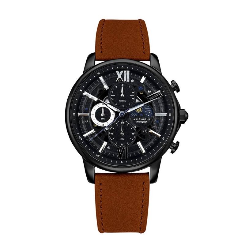 Montre Homme AriesGold Belfast Moon G 7013 BK-BK