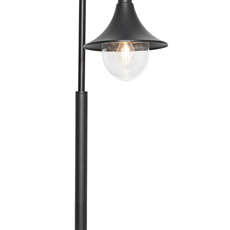 Klassieke buiten lantaarn zwart 125 cm IP44 - Daphne