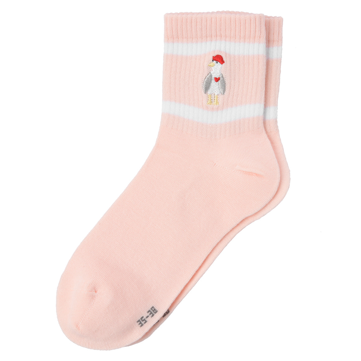 Gina Benotti 1 Paar Damen Socken mit Stickerei hellrosa