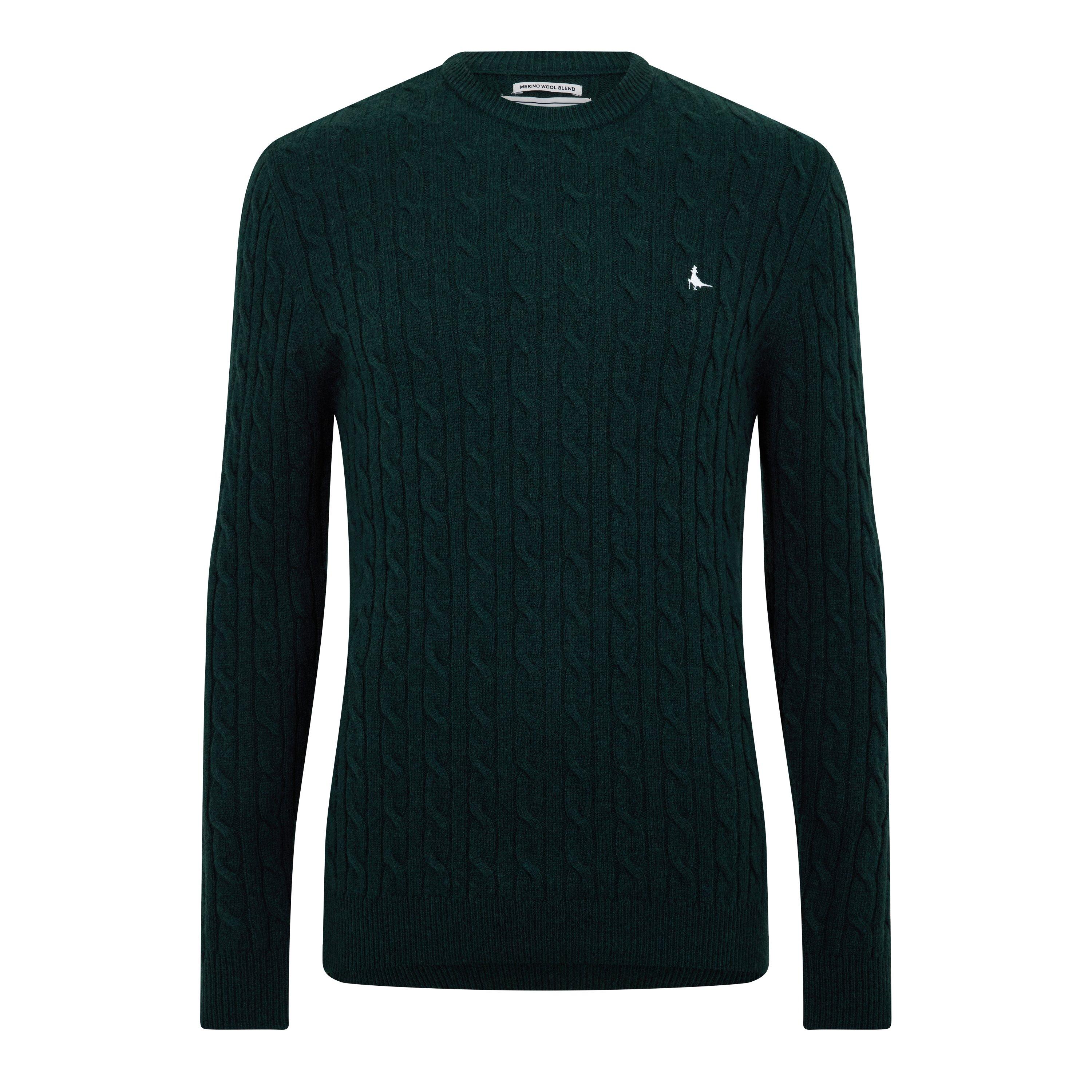 Jack Wills Marlow Merino Wool Blend Cable Knitted Jumper